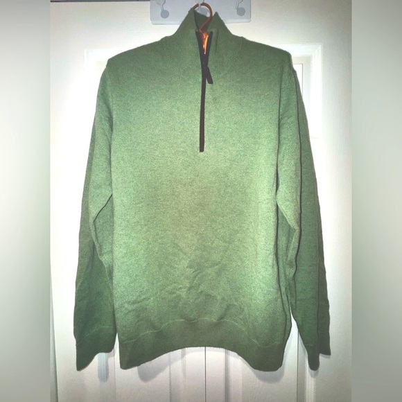 Saks Fifth Avenue COLLECTION Cashmere Quarter-Zip Sweater. Size Medium NWOT - Picture 1 of 11